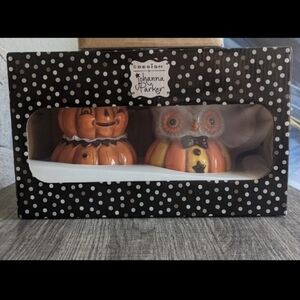 *NIB* Johanna Parker Halloween Pumpkin & Owl Set